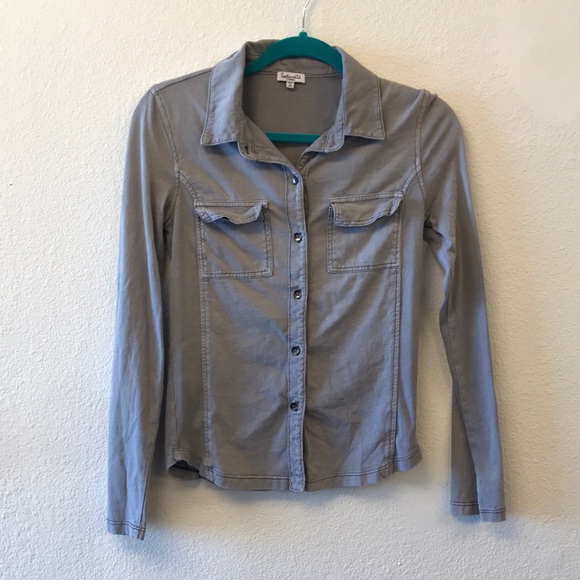 Nordstrom Splendid grey button down - Picture 1 of 3